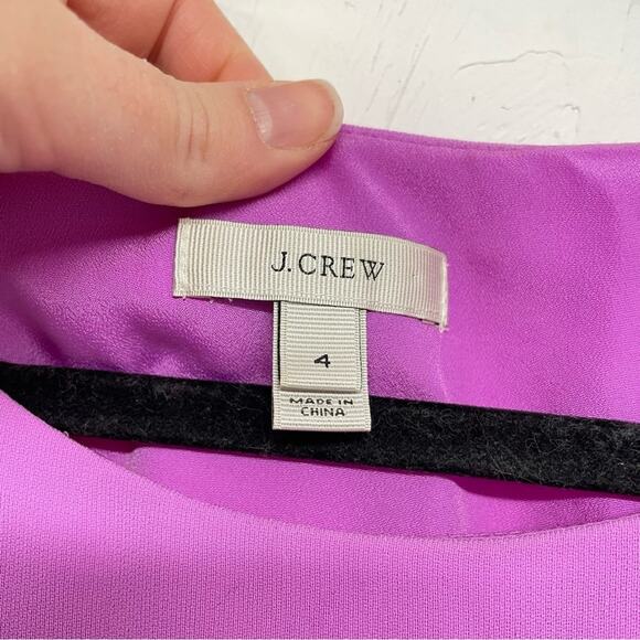 J Crew Purple Sleeveless Fit & Flare Mini Dress Womens 4 Classic Lavender Preppy - Picture 8 of 10